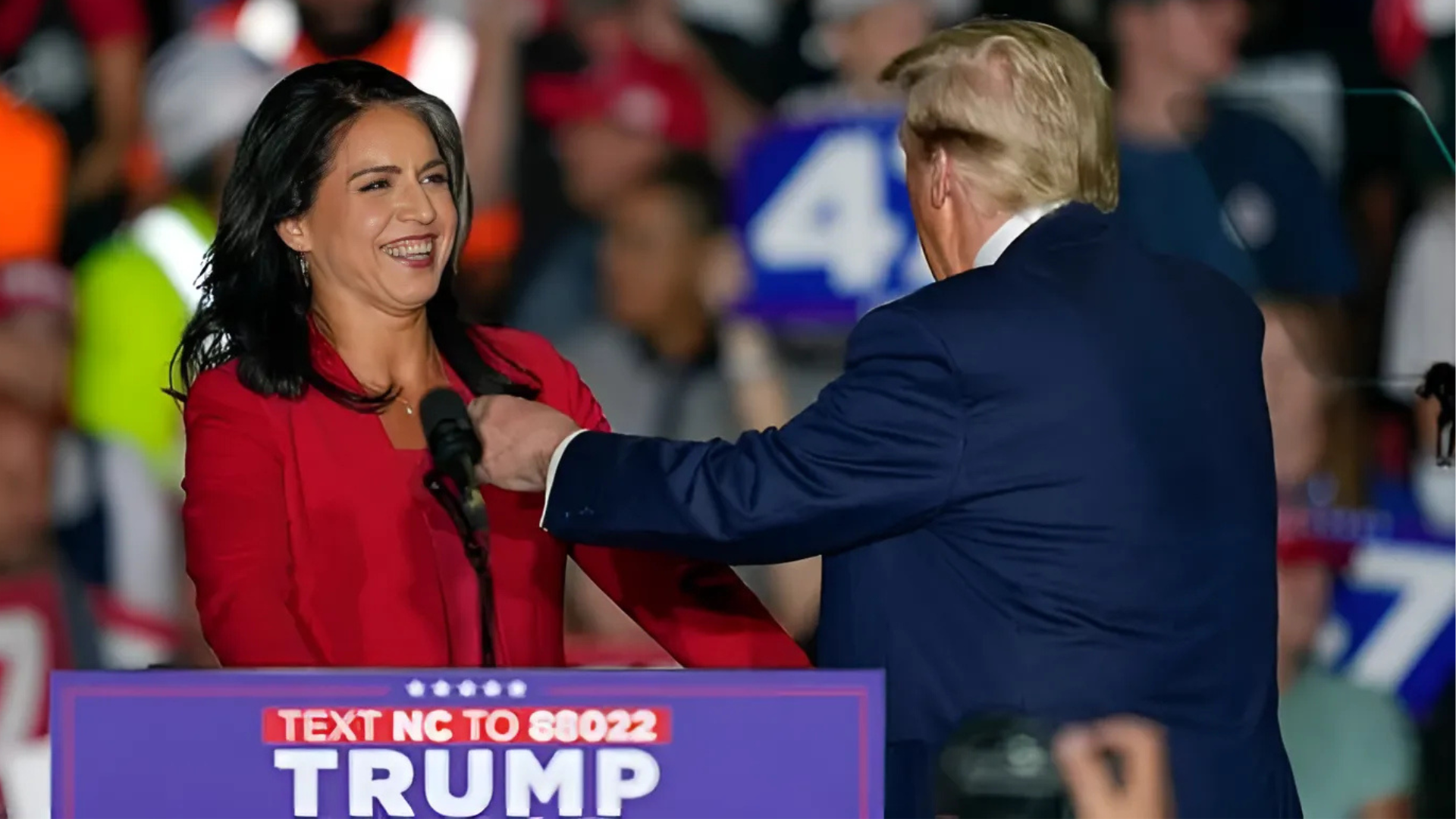 Tulsi Gabbard, Former Democratic Candidate For President, Joins Republican Party At Trump Rally.