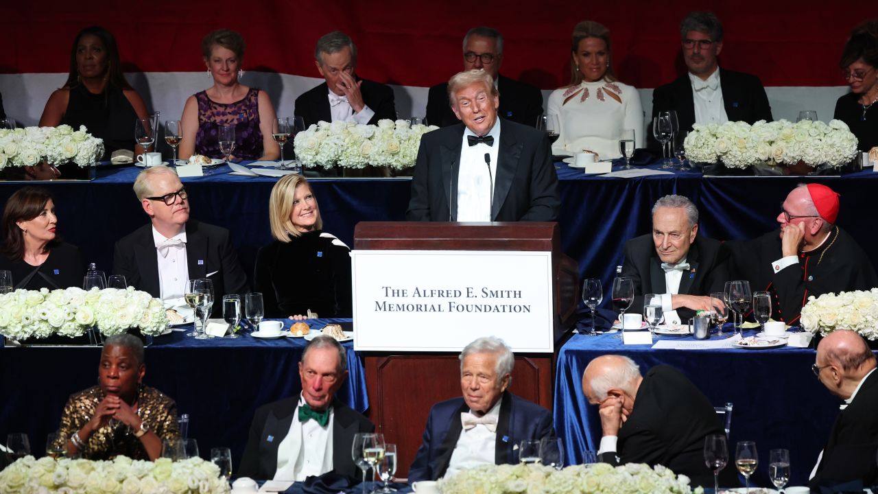 Trump Complains About The Audience Not Laughing At His Attempts At Jokes At The Al Smith Dinner