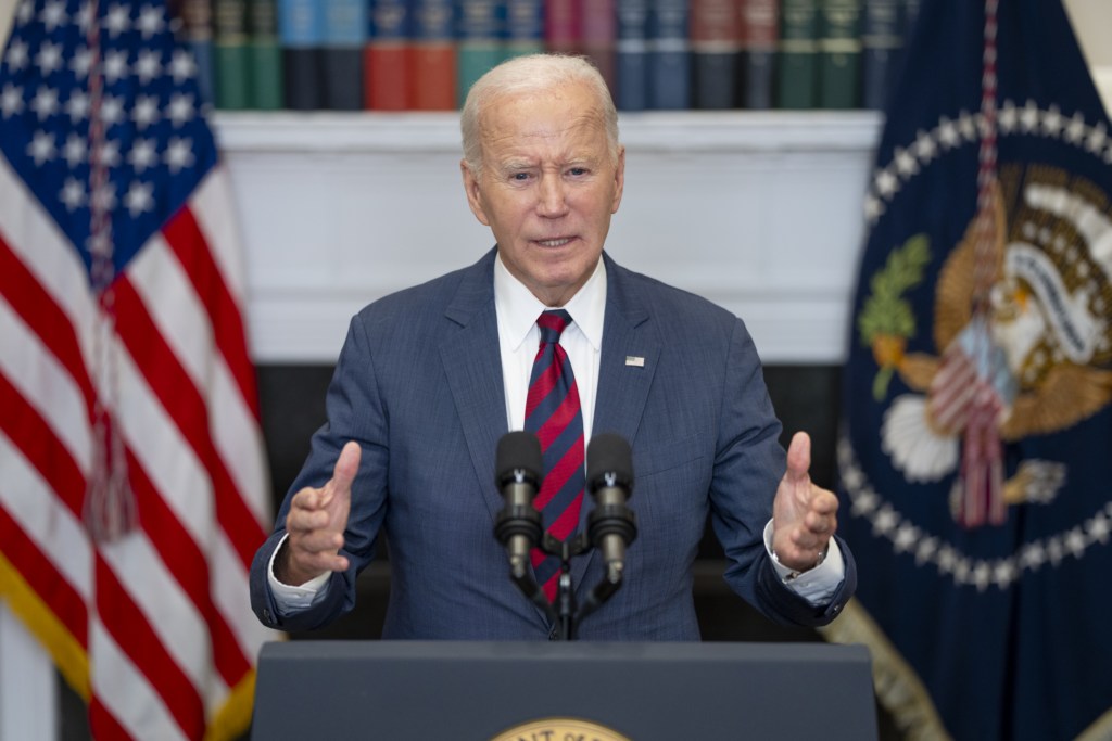 , President Joe Biden found himself at the center of a brewing controversy between Florida Governor Ron DeSantis and Vice President Kamala Harris.